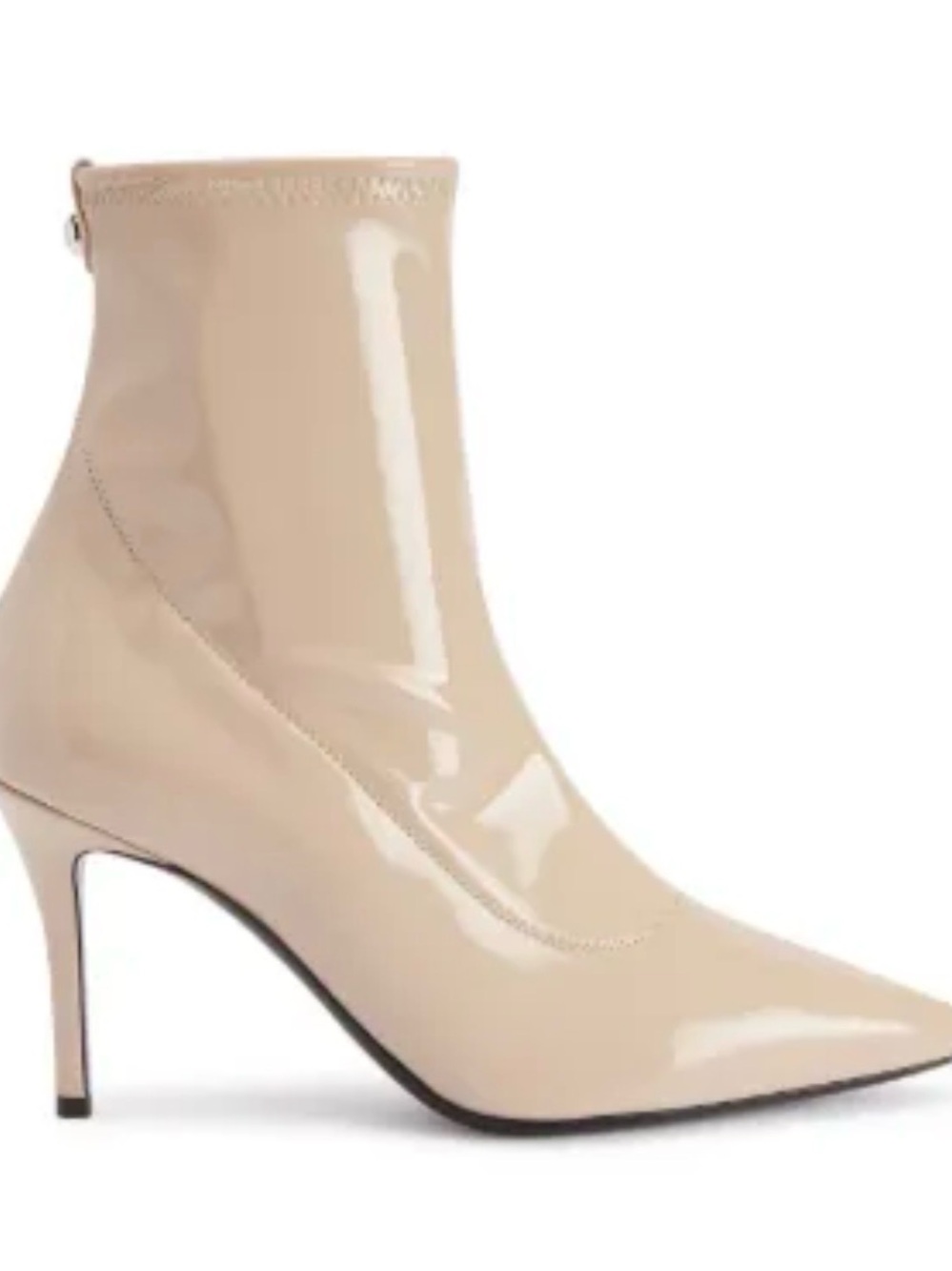 Giuseppe Zanotti Cream Liquid Ankle Heel Boots